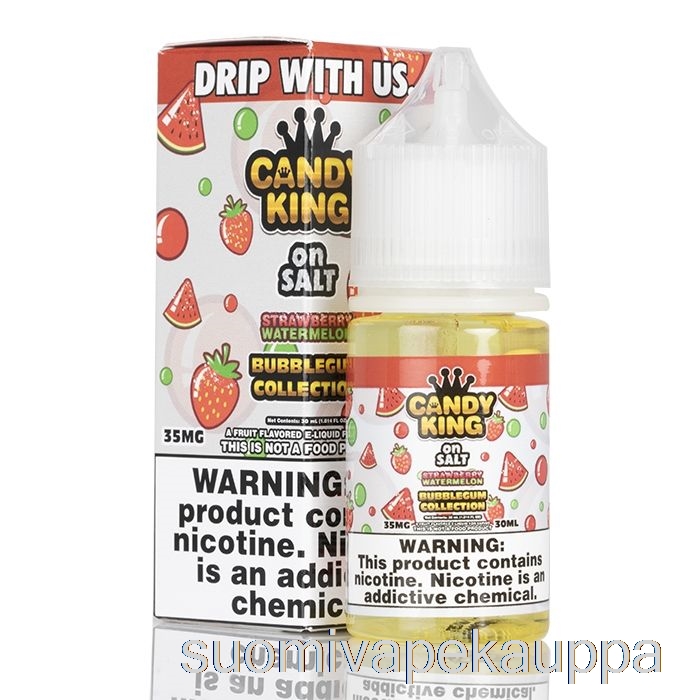 Vape Nesteet Mansikka Vesimeloni Vaahtokukkikokoelma - Candy King Suolalla - 30ml 35mg